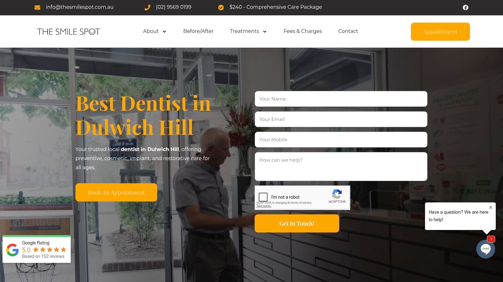 Screenshot from https://thesmilespot.com.au