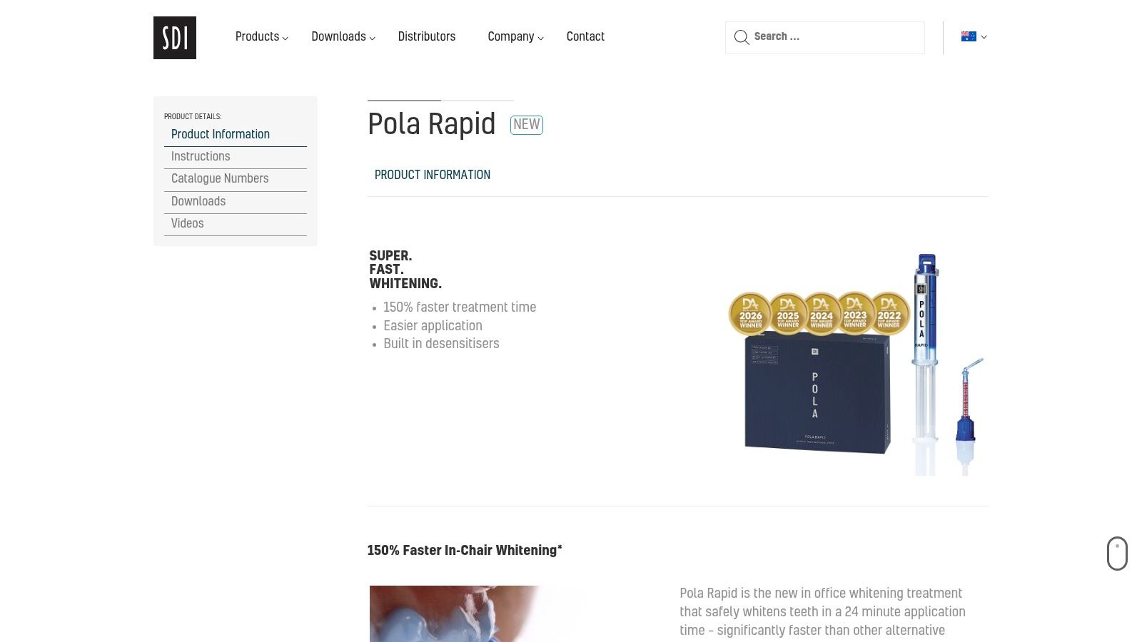 SDI Pola Whitening Australian manufacturer